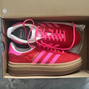 NEW Adidas Gazelle Bold Red/Pink 7.5